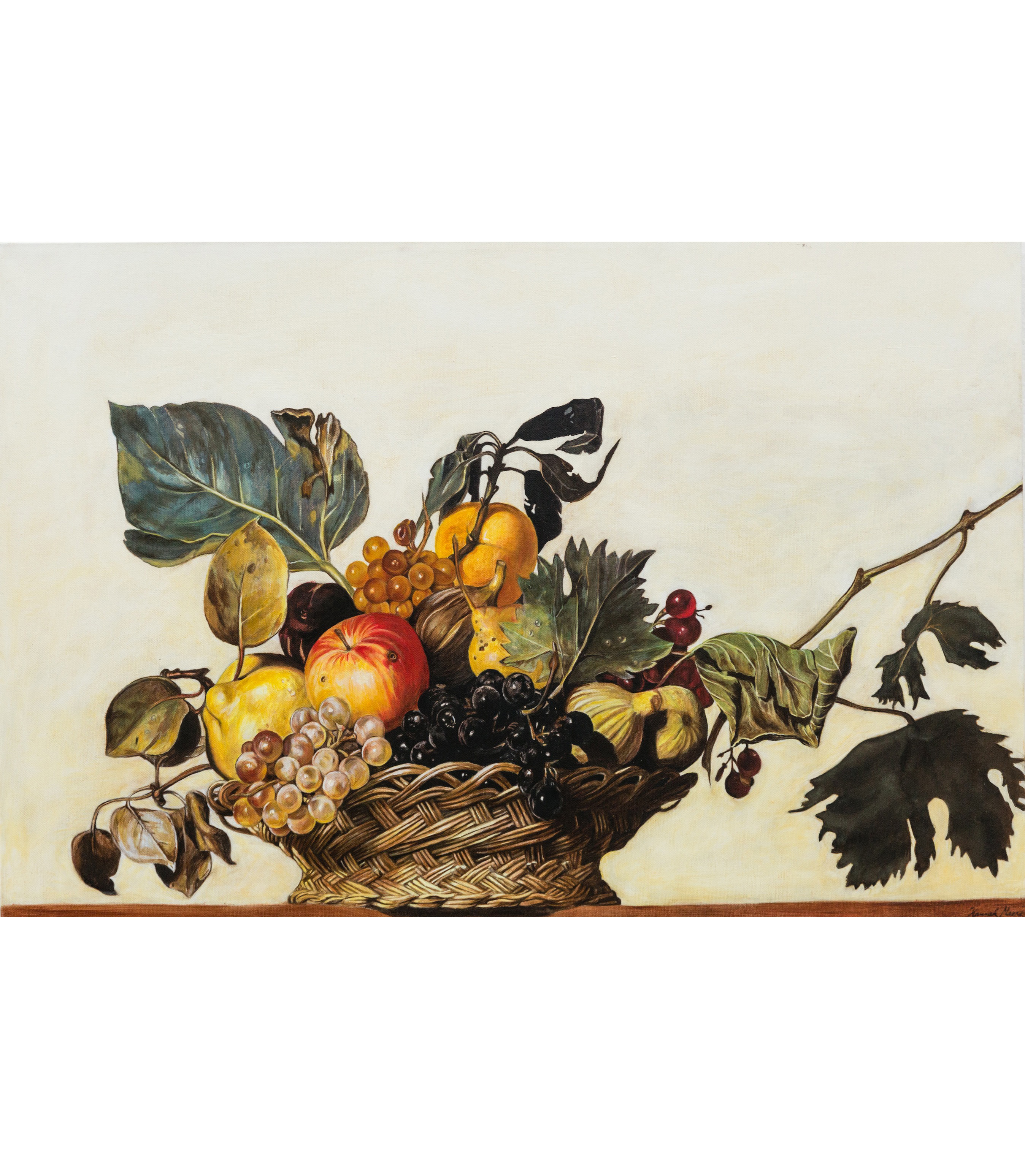 Canestra di frutta, Caravaggio Oil on canvas copy Hannah's Portfolio